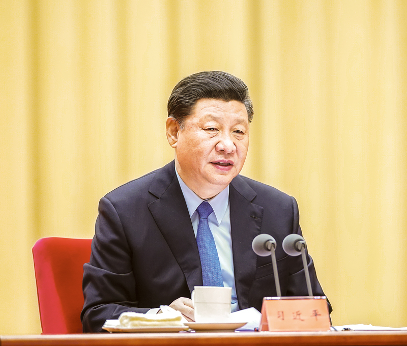 2019年5月31日,“不忘初心、牢記使命”主題教育工作會議在北京召開。中共中央總書記、國家主席、中央軍委主席習近平出席會議并發表重要講話。新華社記者 鞠鵬/攝